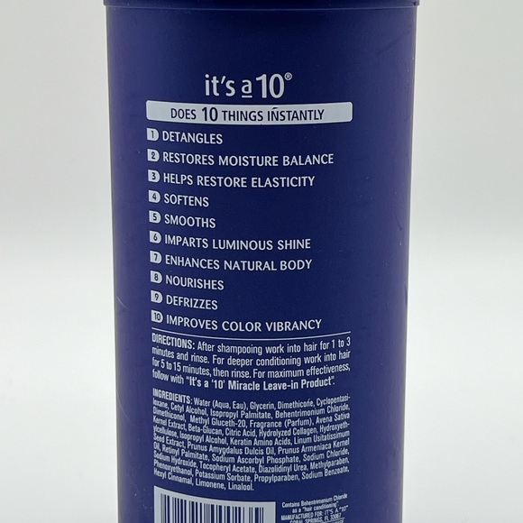 IT'S A 10 MIRACLE 17.5 oz HAIR MASK DEEP CONDITIONER - NEW - Picture 2 of 2